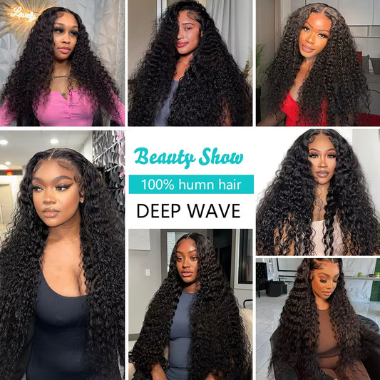 Deep Wave Bundles 3 PCS Natural Color 100% Remy Human Hair Bundles 10-40 Inch 100 Gram per Bundle Sew in Quick Weave Bundles