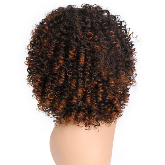 Curly Synthetic Wig 16 Inch Heat Resistant – Brown, Shoulder Length