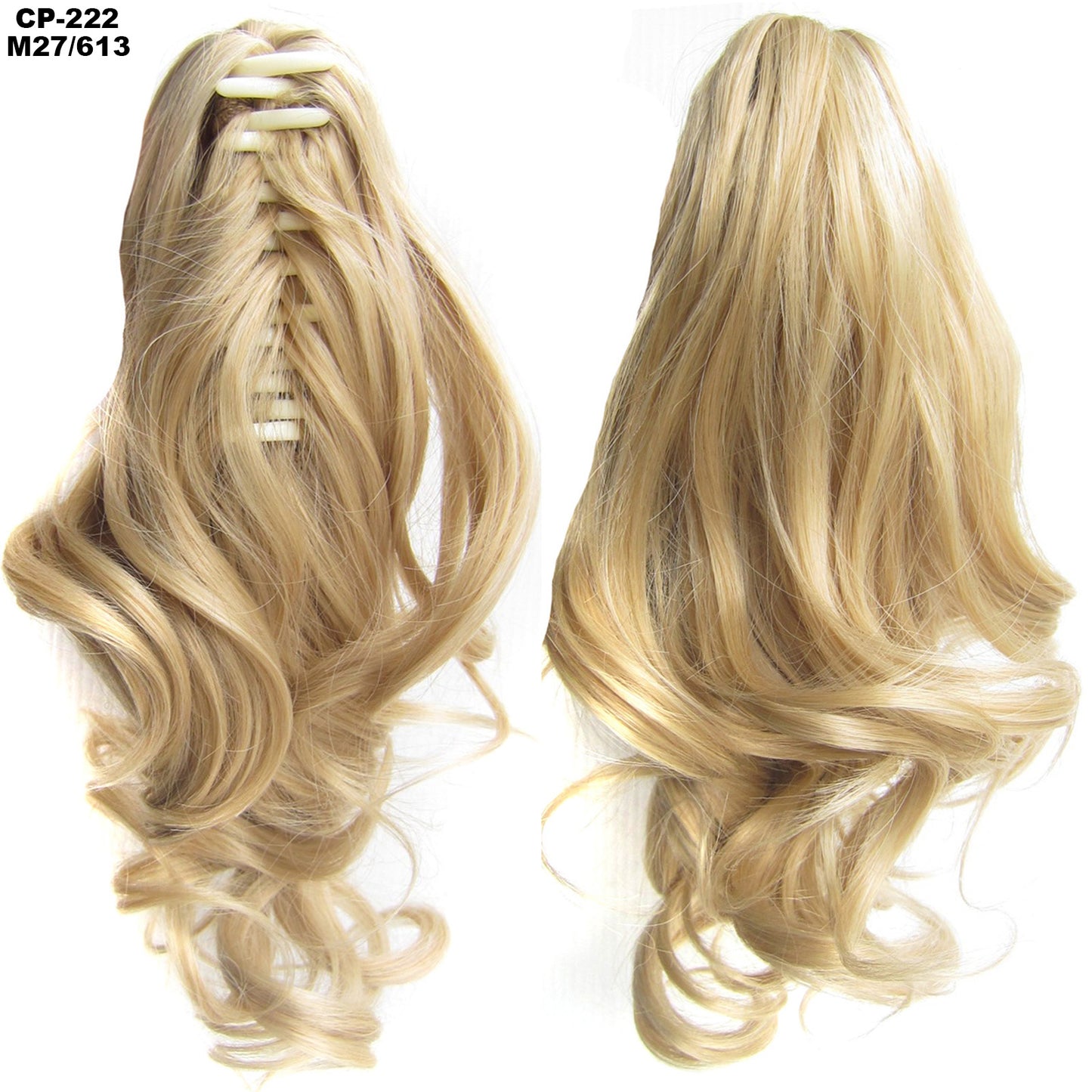 Long Wave Clip-In Ponytail Wrap Gray Hair Extension