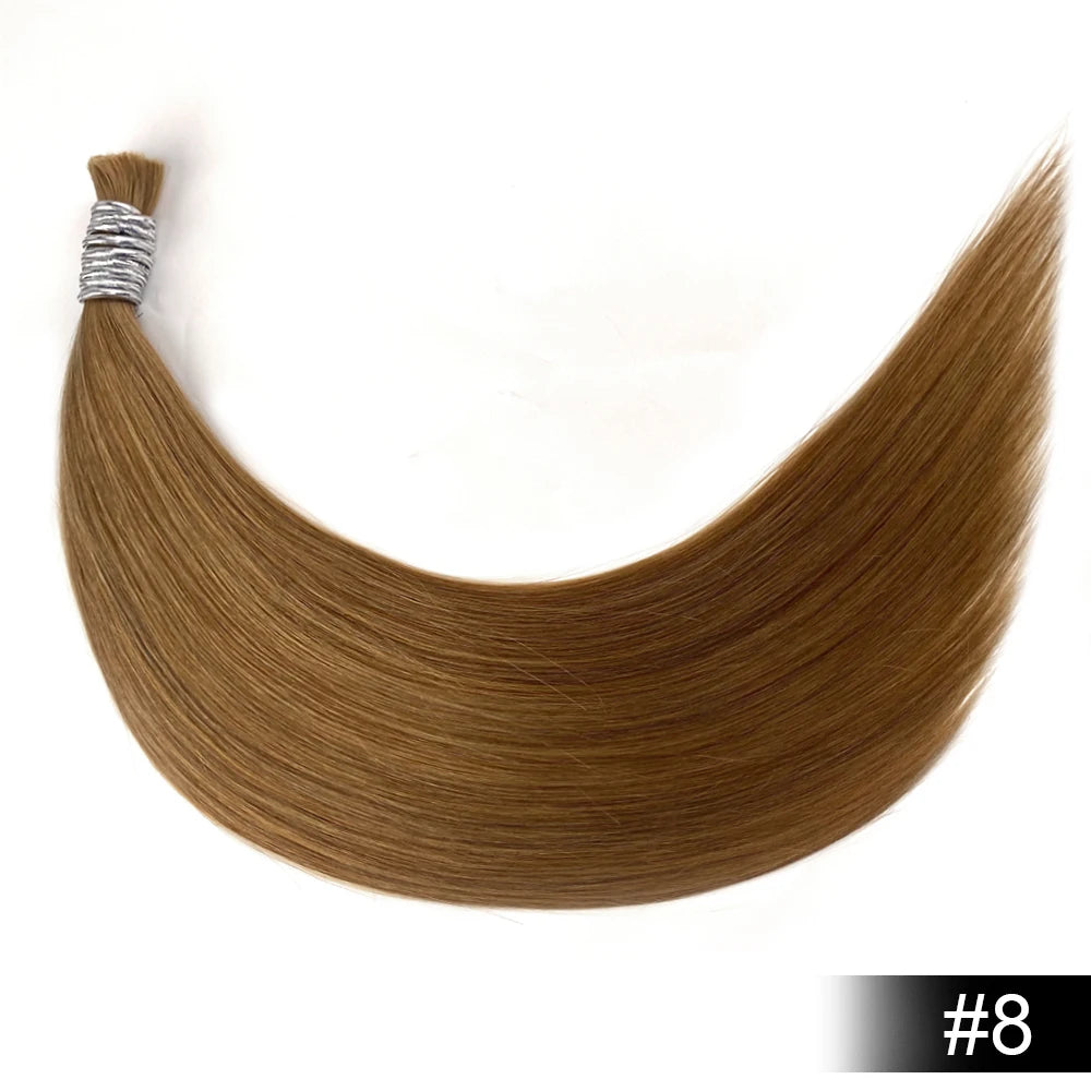 Shinehair Wholesale Straight Human Hair Bulk 100% Real Human Hair Extensions Highlight 16A Natural Black Hair Bundle Blonde 613