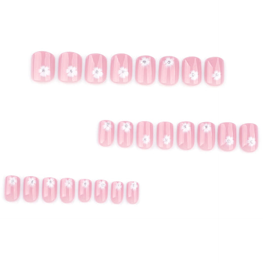 10Pcs Square Press-On Nails Handmade Removable Nail Art Set