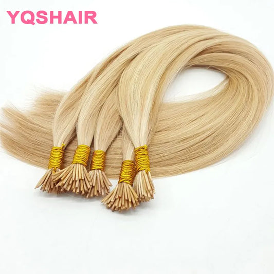 Straight I Tip Hair Extensions Natural Real Human Hair clip-in and tape-in hair extensions Fusion Extensions Keratin Capsule