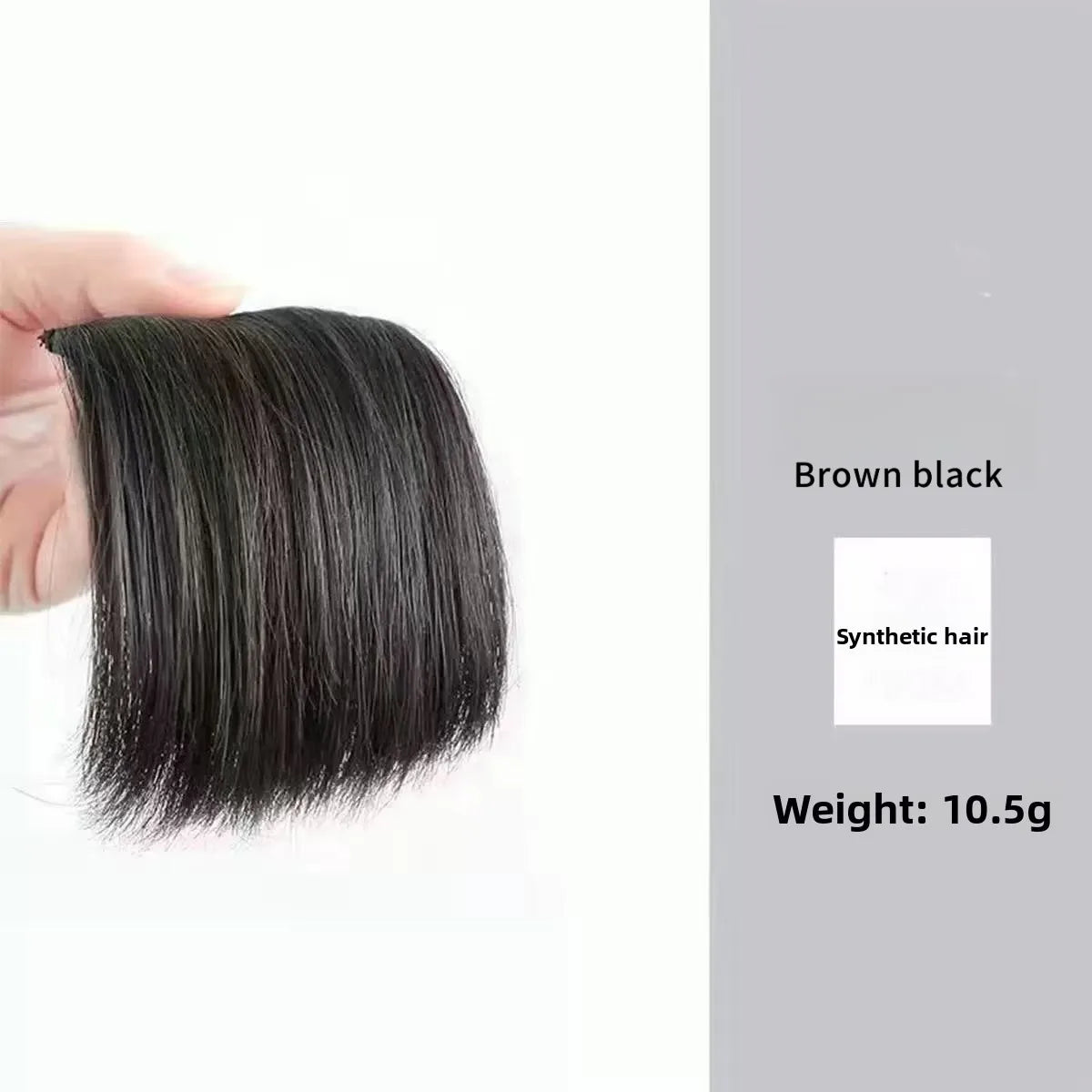 Synthetic Short Straight Pad Invisible Hair Extension Lining of Hair Top Side Cover Hairpiece for Women