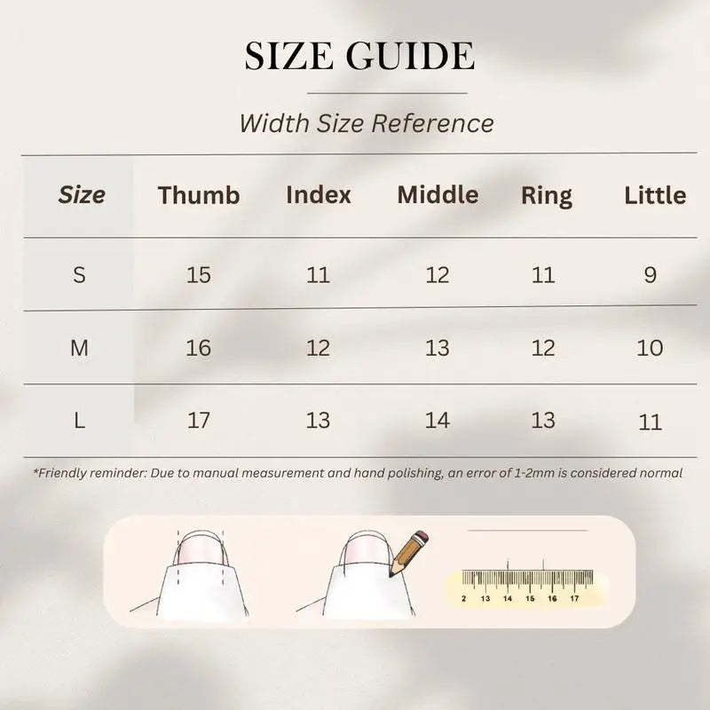 24pcs Medium Long Square French Press-On Nails