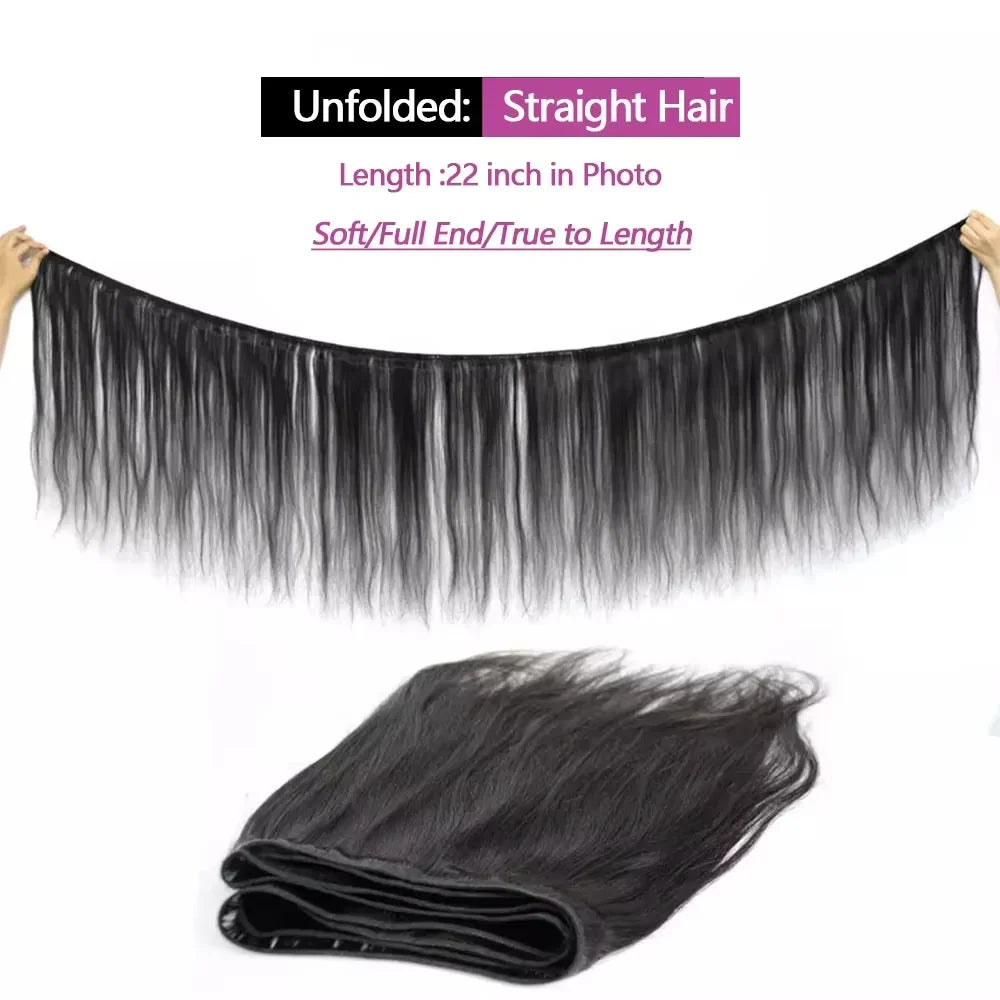 Queenlike 30 Inch Human Hair Bundles Brazilian Raw Hair Weave 1/3/4 Bundles Human Hair 26 28 30 Inch Straight Hair Extensions