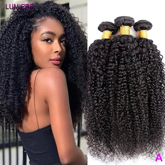18A Mongolian Afro Kinky Curly Raw Virgin Human Hair Bundles
