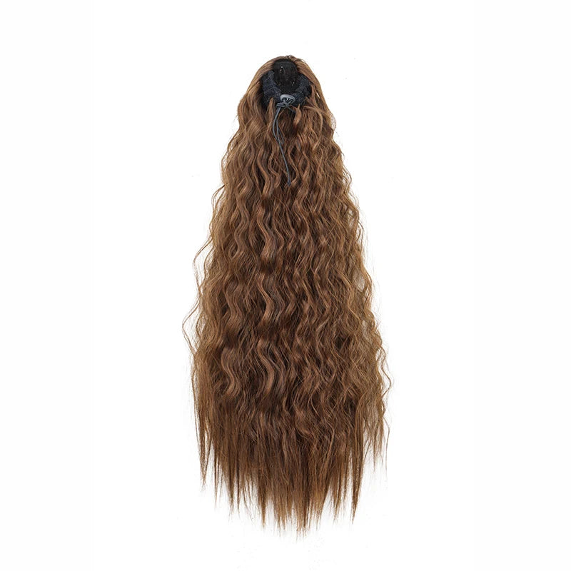 22 Inch Kinky Wave Curly Drawstring Ponytail Extension
