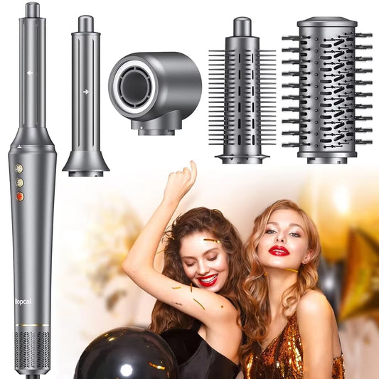 5 in 1 Hair Dryer Hot Air Comb Electric Hair Curling Iron 1200W High Speed Blower Multifunctional Styling Tools Hairdryer