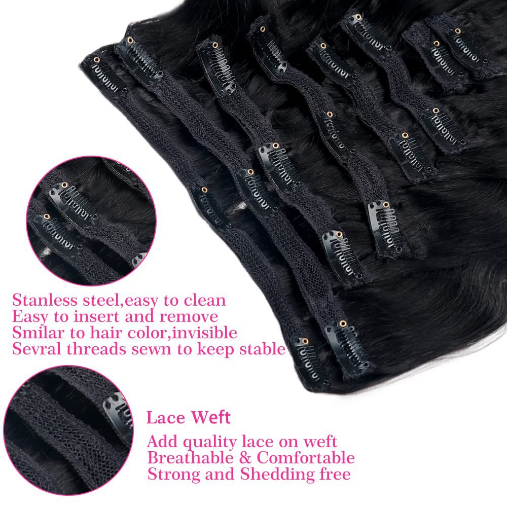 Real Hair Natural Black Real Hair Extension