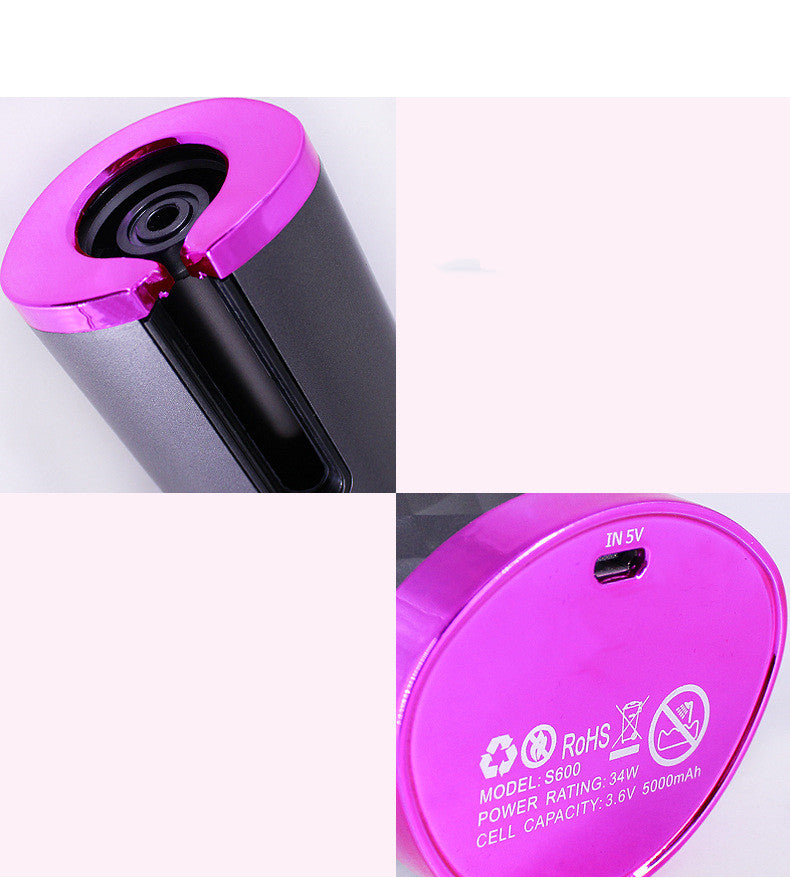 Rechargeable Automatic Hair Curler with LCD Ceramic Curling Iron