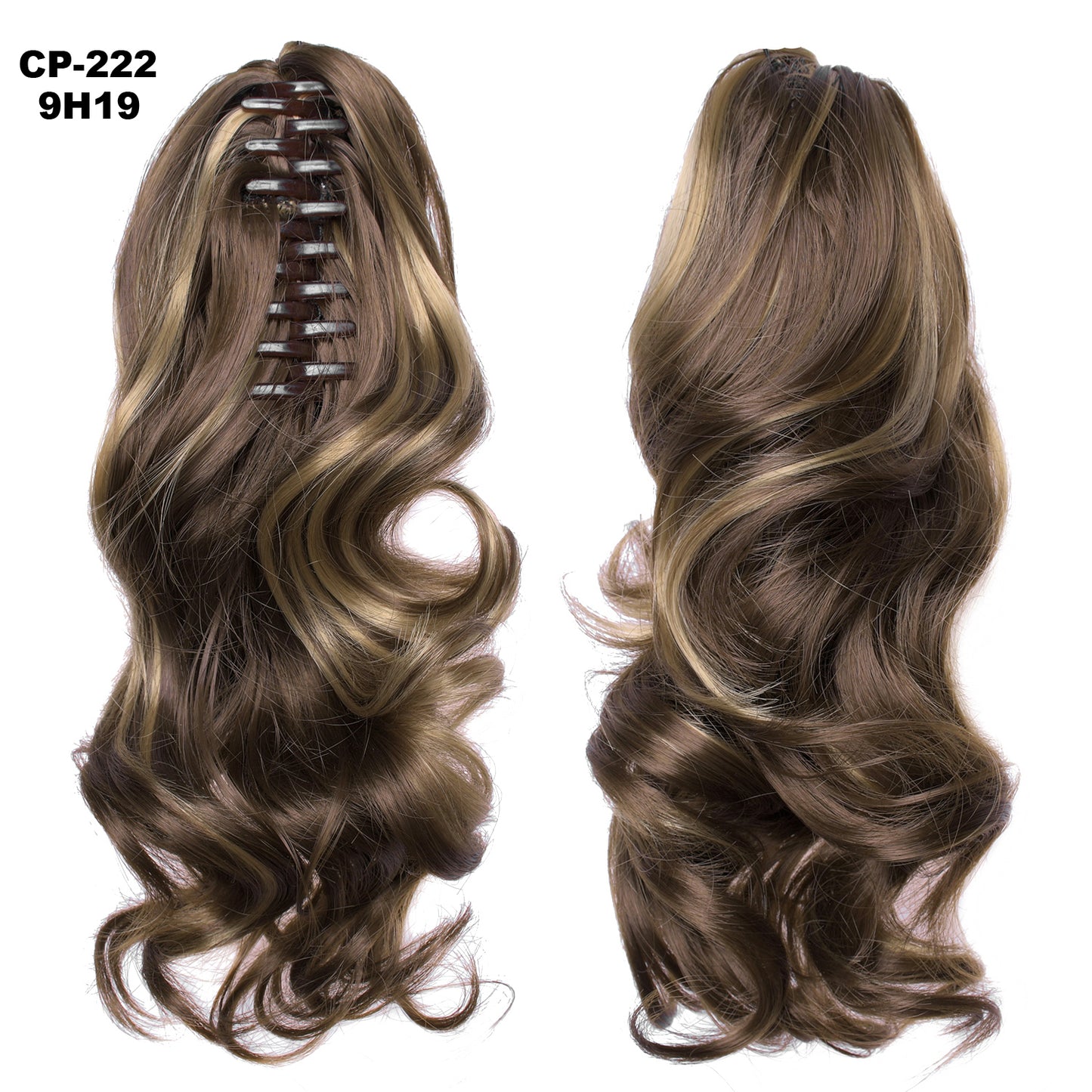 Long Wave Clip-In Ponytail Wrap Gray Hair Extension