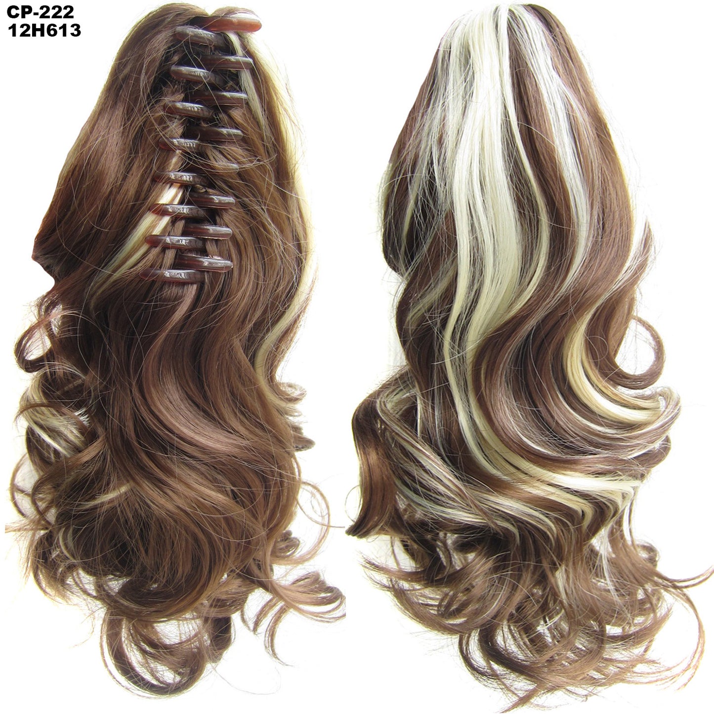 Long Wave Clip-In Ponytail Wrap Gray Hair Extension