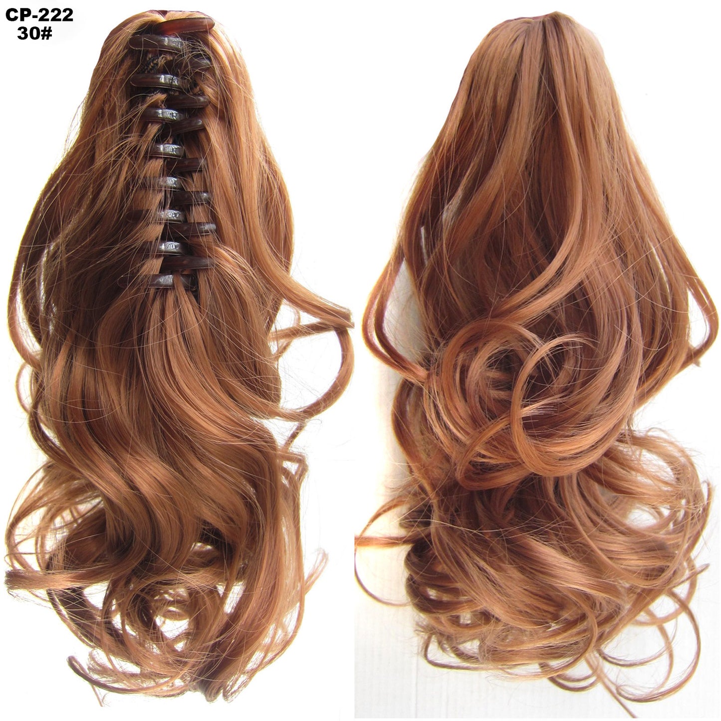 Long Wave Clip-In Ponytail Wrap Gray Hair Extension