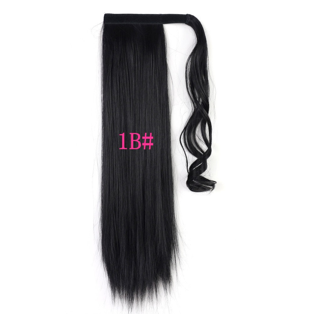 Long Straight Clip-In Ponytail Hair Extension Heat-Resistant Synthetic