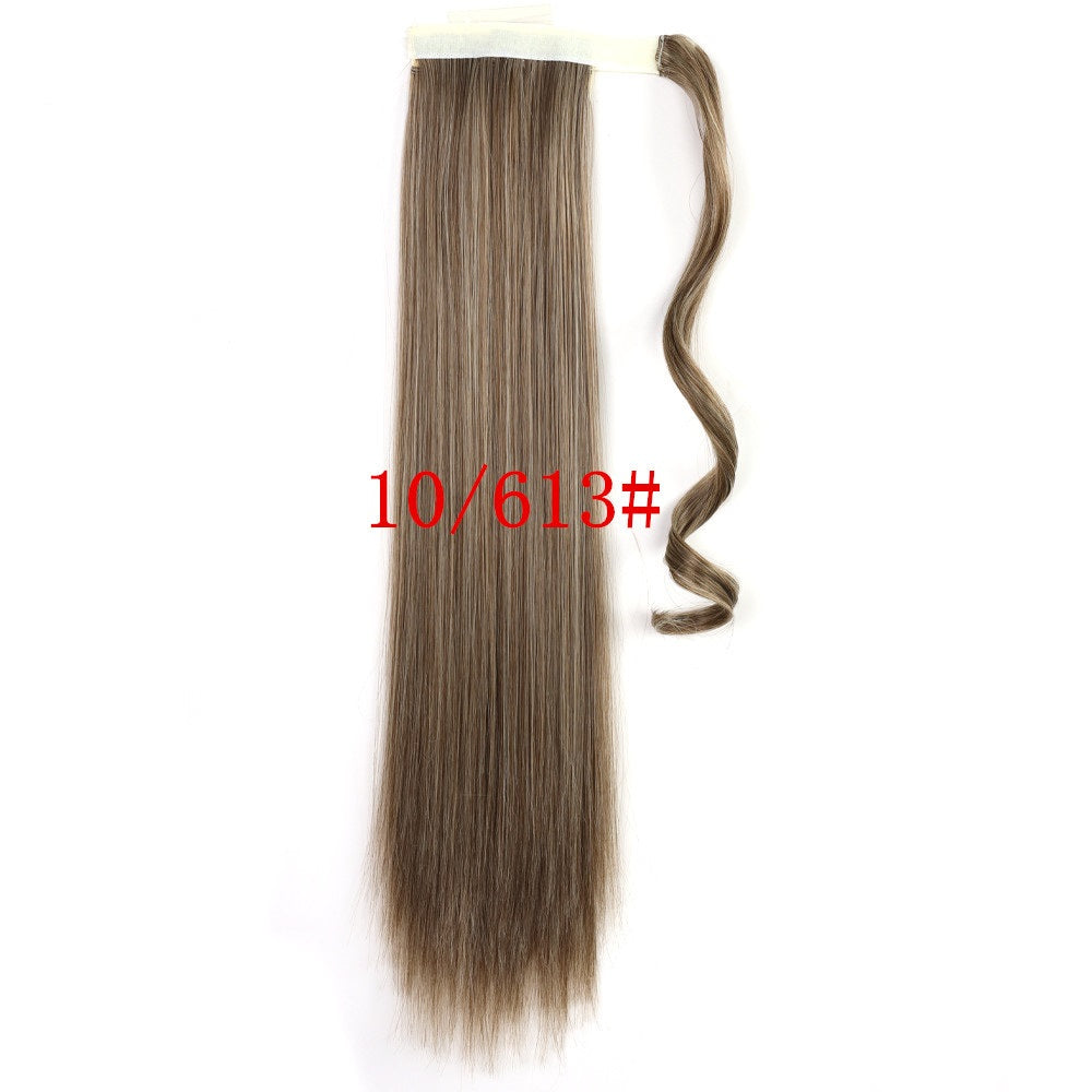 Long Straight Clip-In Ponytail Hair Extension Heat-Resistant Synthetic