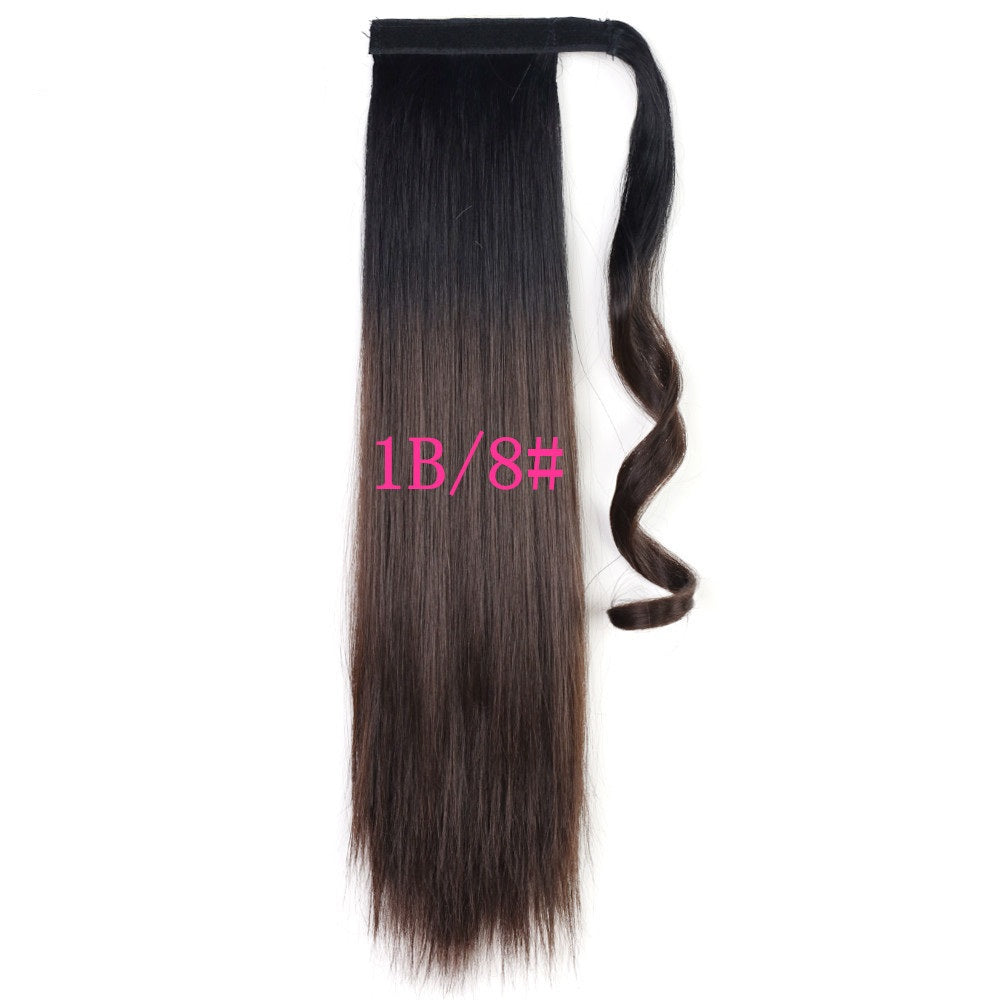 Long Straight Clip-In Ponytail Hair Extension Heat-Resistant Synthetic