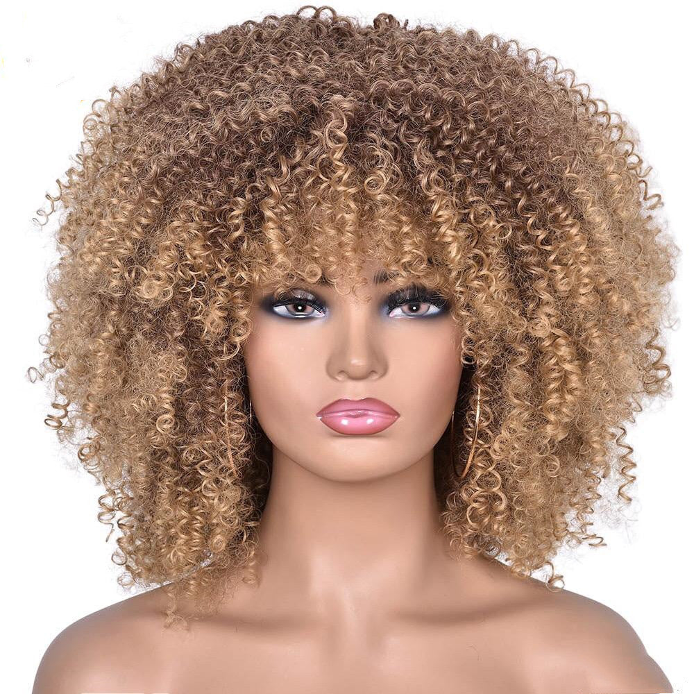 European and American Female Short Curly Wigs