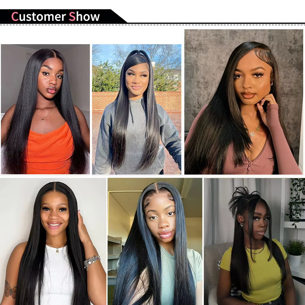 Straight Bundles Human Hair 14-30 Inches Natural Color Brazilian 3 4 Bundle Remy Human Hair Extensions Double Weft Braiding Hair