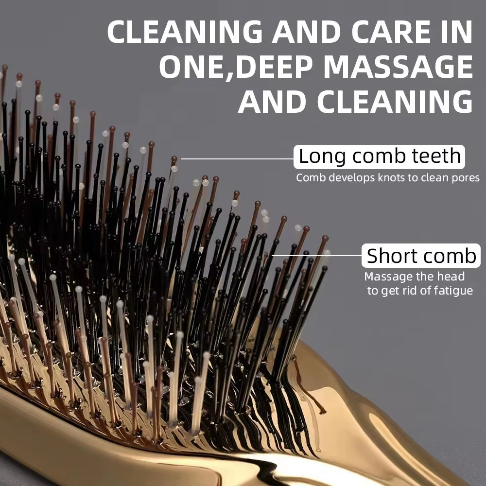 Premium Head Massager Scalp Brush Hair Massager Shampoo Brush Wet Plastic Detangling Brush Hair Cleaning Comb Hair Styling Comb