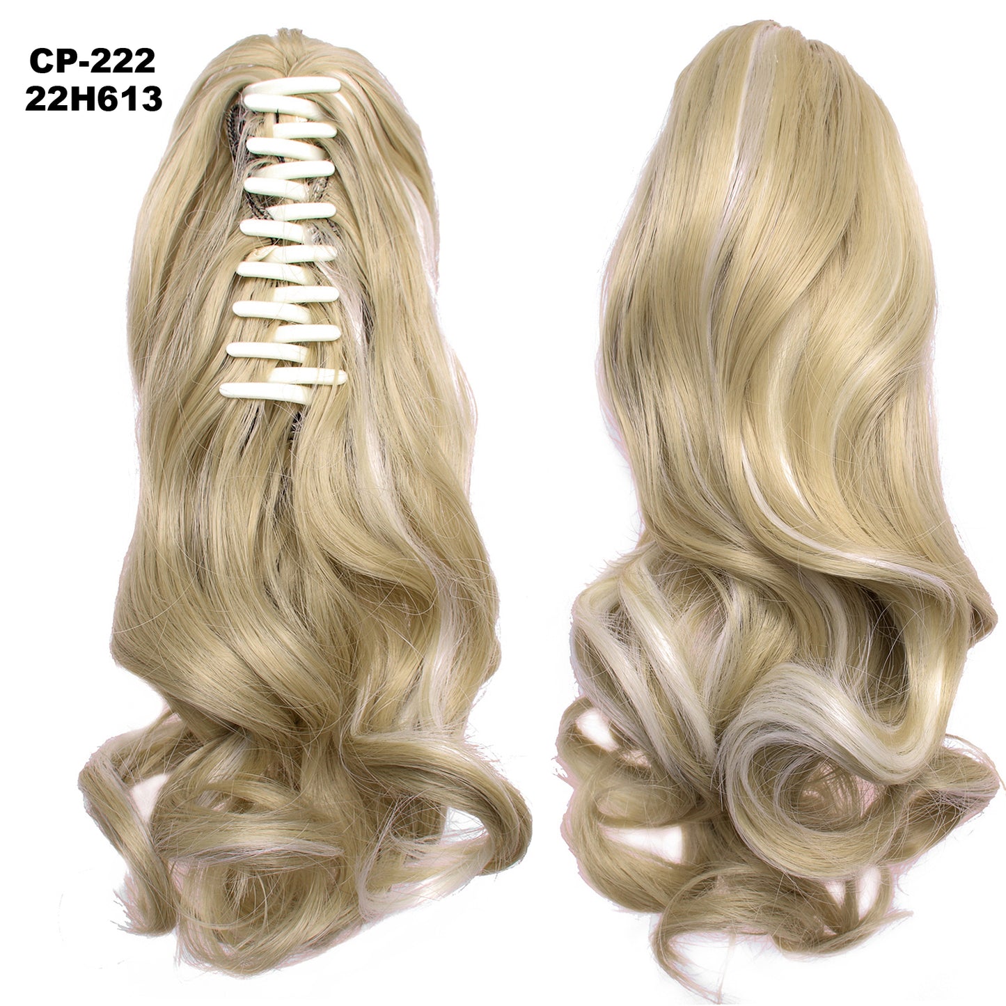 Long Wave Clip-In Ponytail Wrap Gray Hair Extension