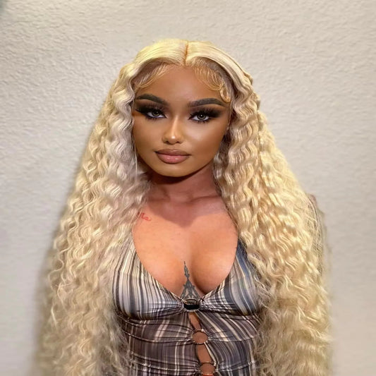 18–24 Inch Honey Blonde 613 Wig | 13x6 HD Lace Frontal Loose Deep Wave