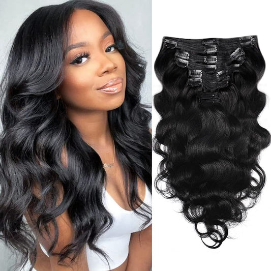 Real Hair Natural Black Real Hair Extension