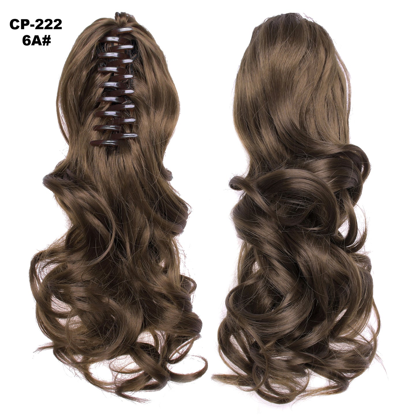 Long Wave Clip-In Ponytail Wrap Gray Hair Extension