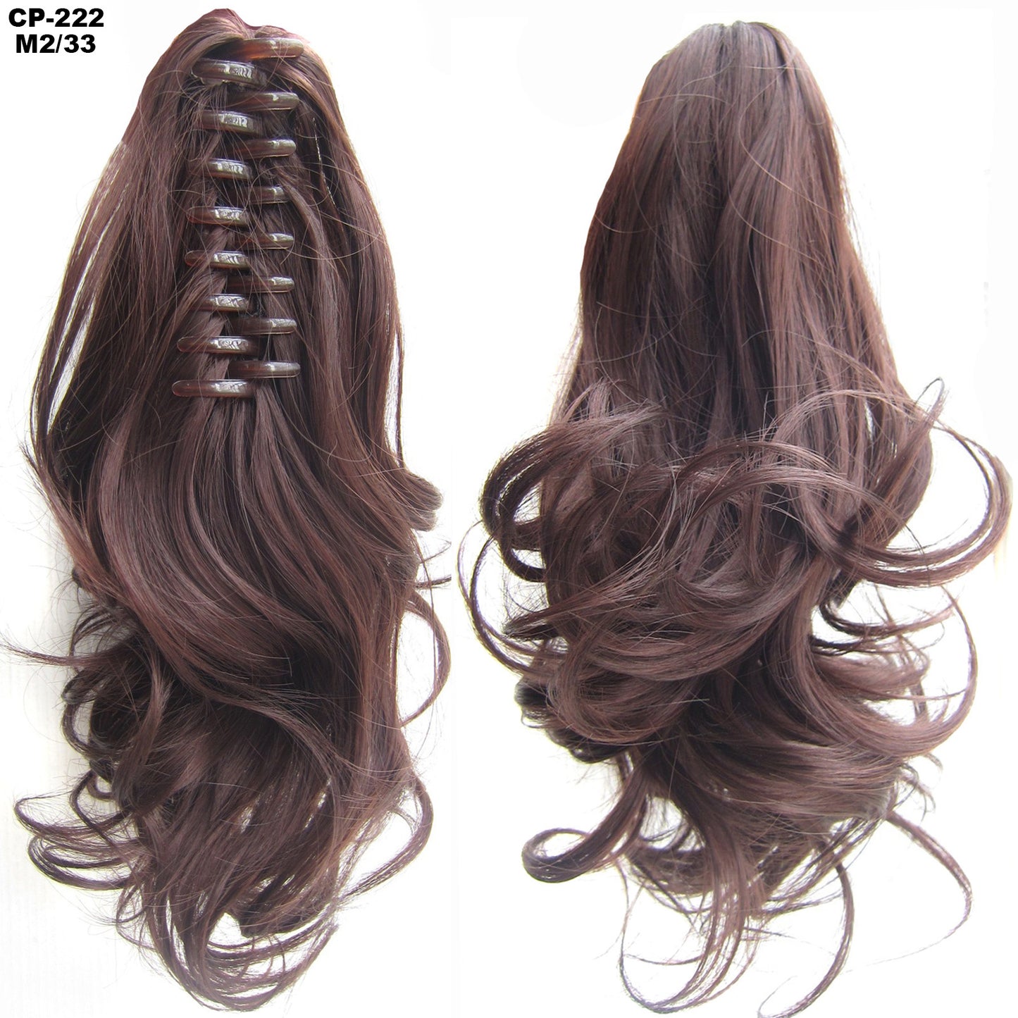 Long Wave Clip-In Ponytail Wrap Gray Hair Extension