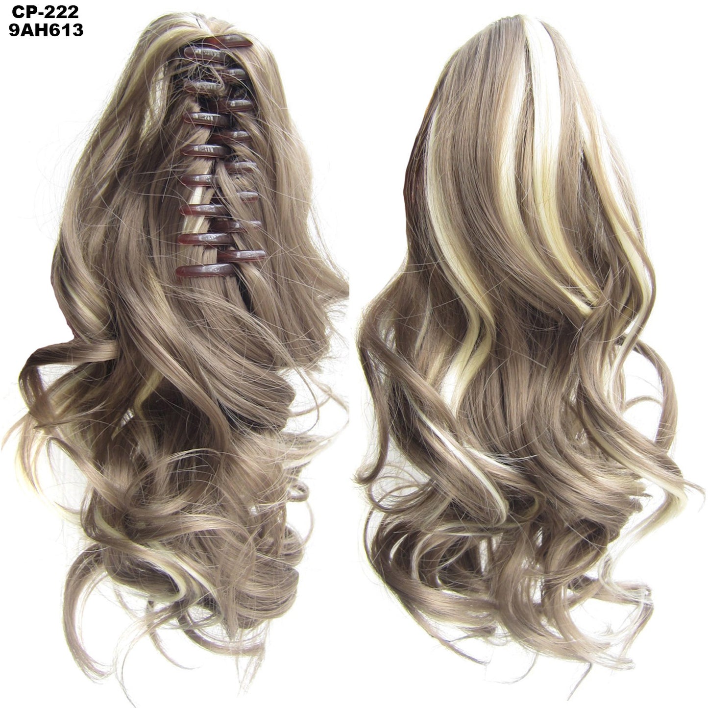Long Wave Clip-In Ponytail Wrap Gray Hair Extension