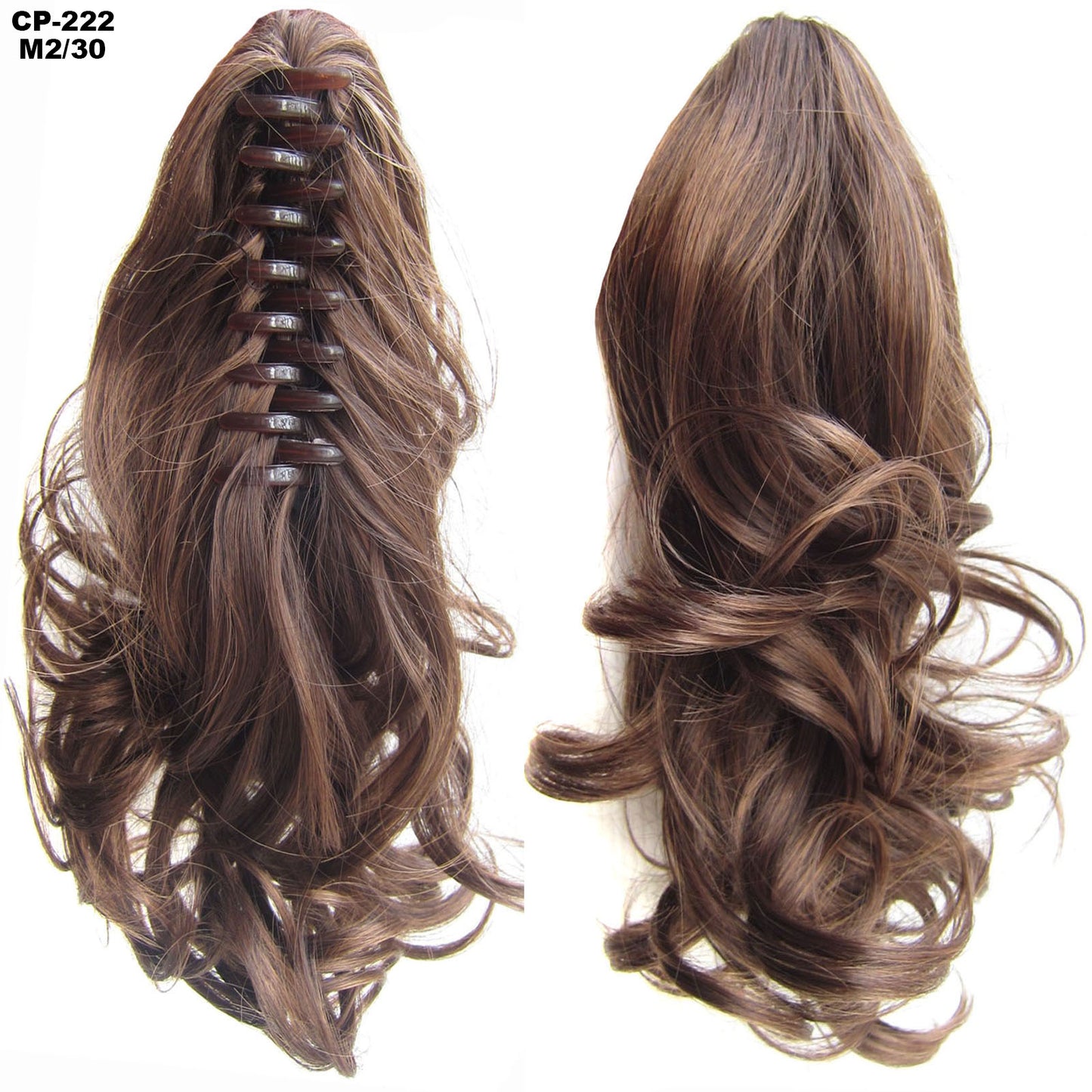 Long Wave Clip-In Ponytail Wrap Gray Hair Extension