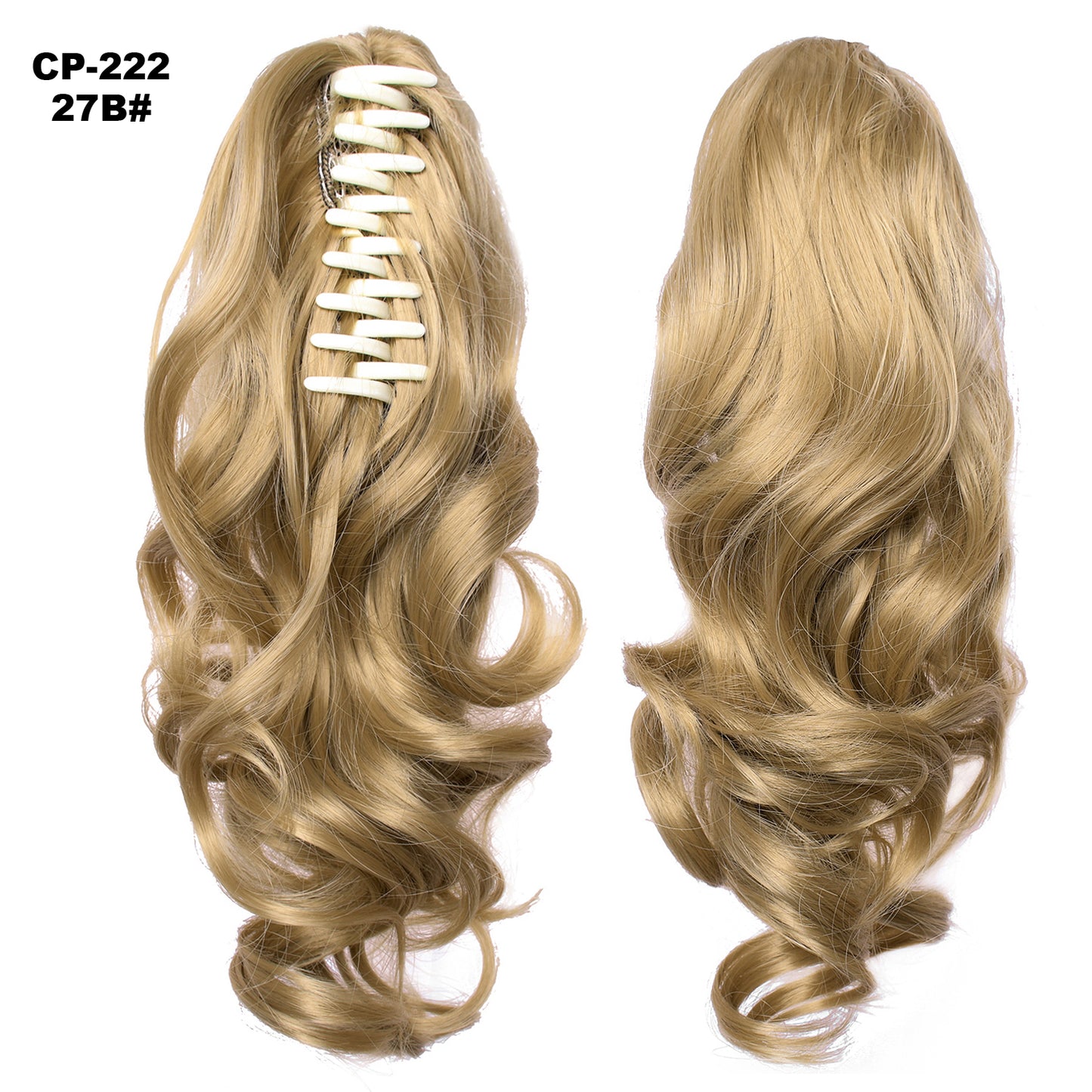 Long Wave Clip-In Ponytail Wrap Gray Hair Extension