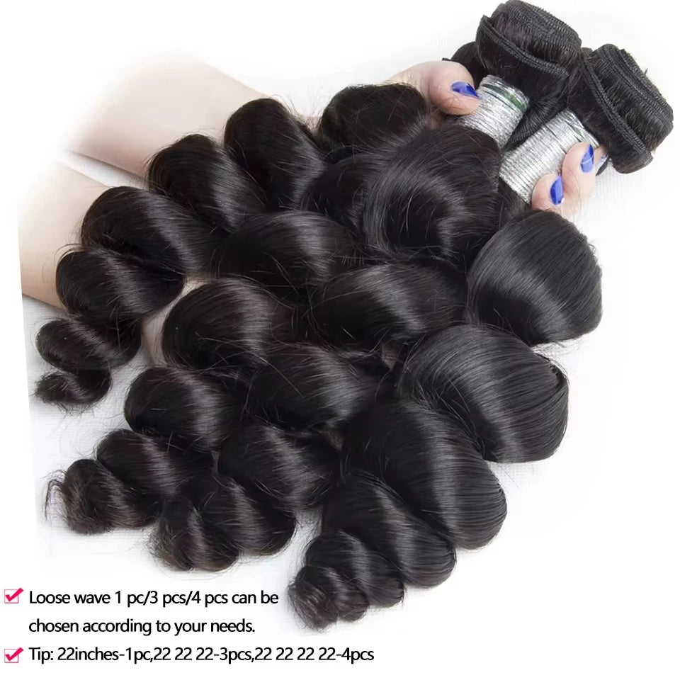 Brazilian Loose Wave Raw Human Hair Bundles