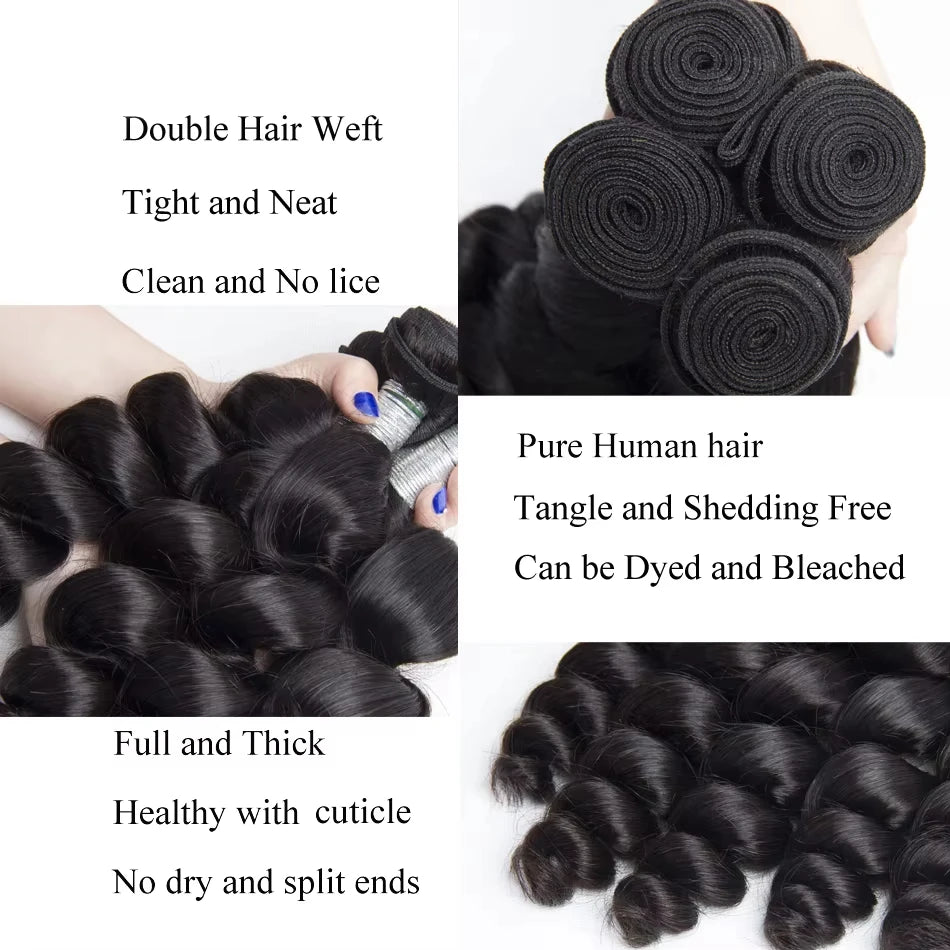 Brazilian Loose Wave Raw Human Hair Bundles