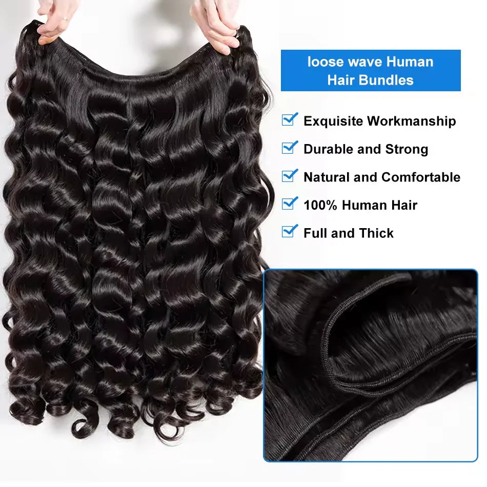 Brazilian Loose Wave Raw Human Hair Bundles