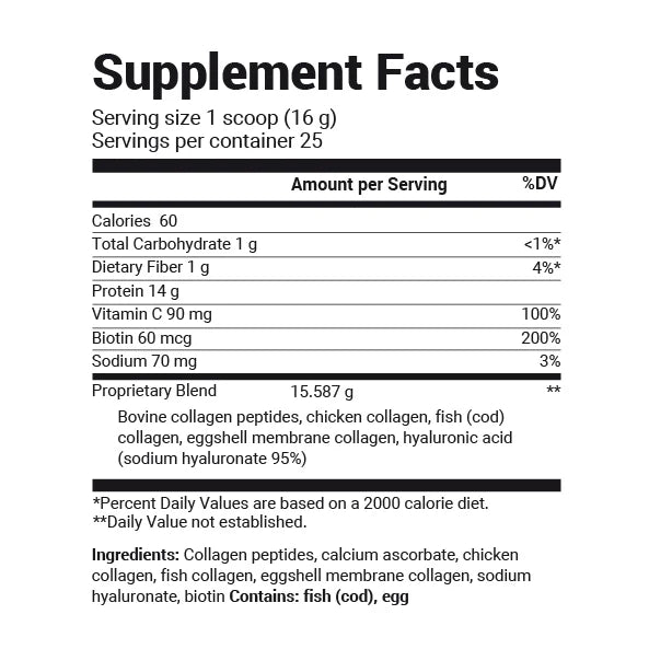 Dr. Berg Multi Collagen Peptides Powder 15.5g Grass-Fed 25 Servings