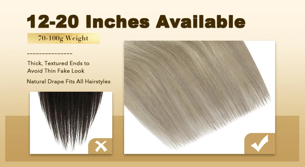Invisible Wire Weft Hair Extensions Blonde Remy – One Piece Clips