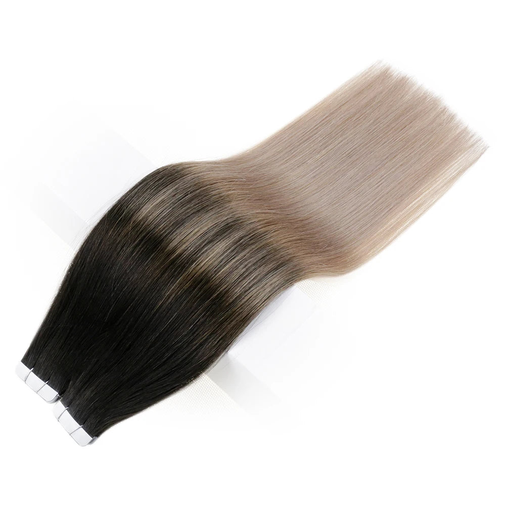 Balayage Tape In Human Hair Extensions – 20Pcs Seamless Remy