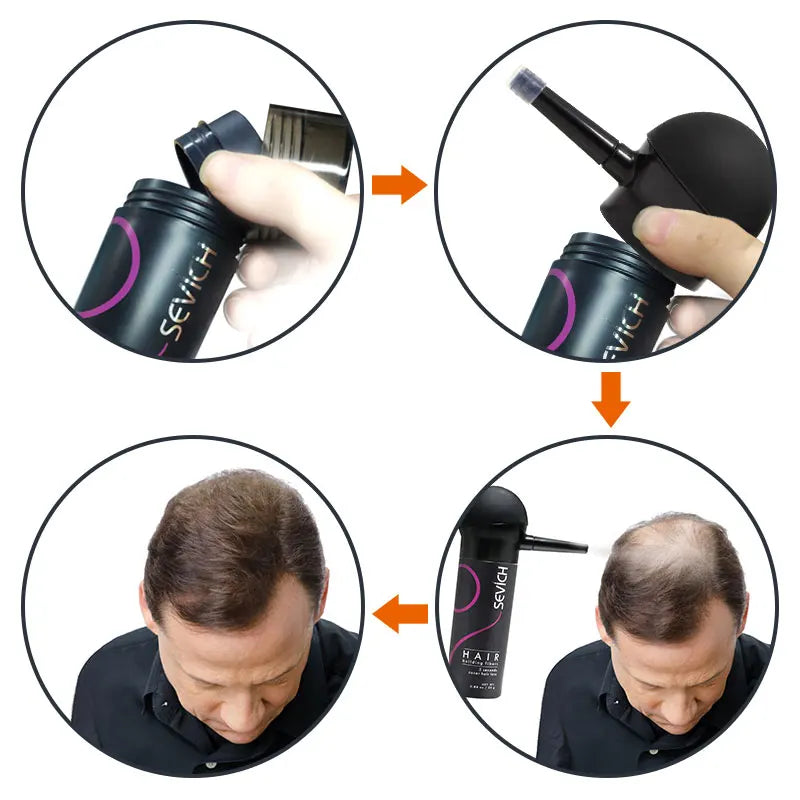 Sevich Hair Building Fiber Applicator Spray Instant Salon Hair Treatment Keratin Powders Hair Regrowth Fiber Thickening 10 Color