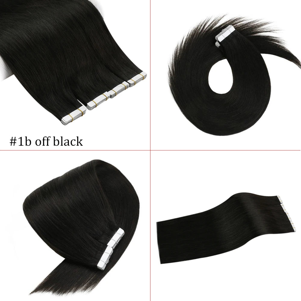 Ugeat Virgin Tape In Hair Extensions – Lasts Up to 12 Months, 10A Grade