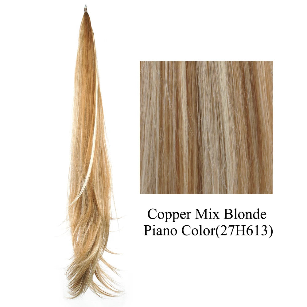 Premium Long Layered Blonde Ponytail Extension 32" Clip-In
