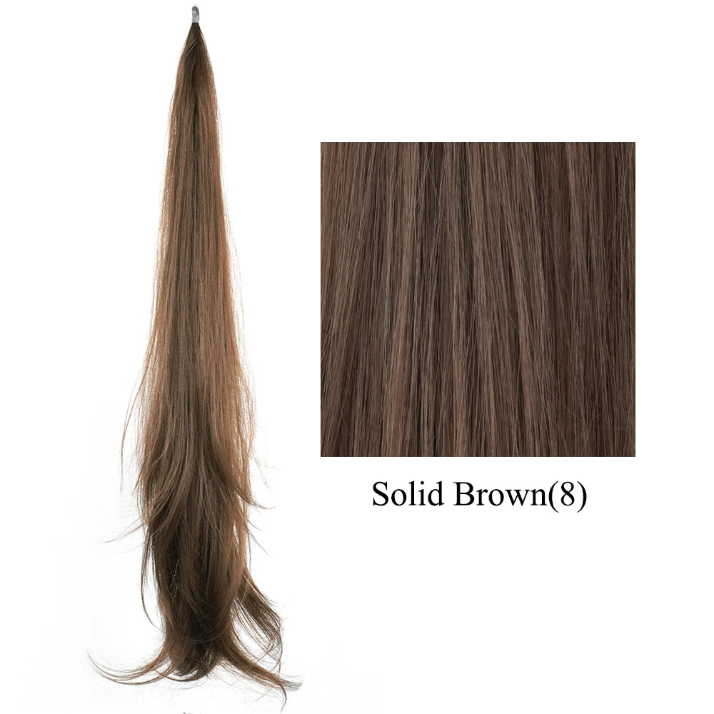 Premium Long Layered Blonde Ponytail Extension 32" Clip-In