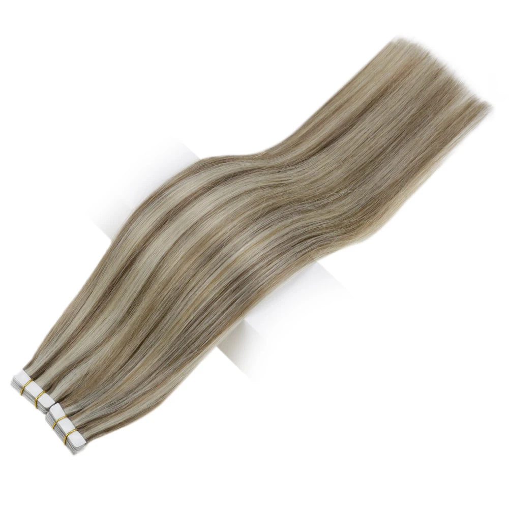 Balayage Tape In Human Hair Extensions – 20Pcs Seamless Remy