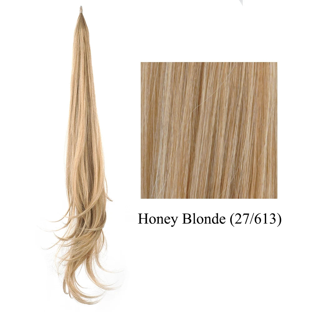 Premium Long Layered Blonde Ponytail Extension 32" Clip-In