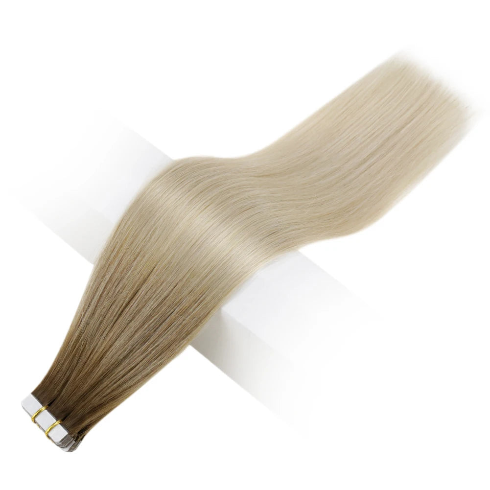 Balayage Tape In Human Hair Extensions – 20Pcs Seamless Remy