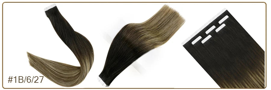 Balayage Tape In Human Hair Extensions – 20Pcs Seamless Remy