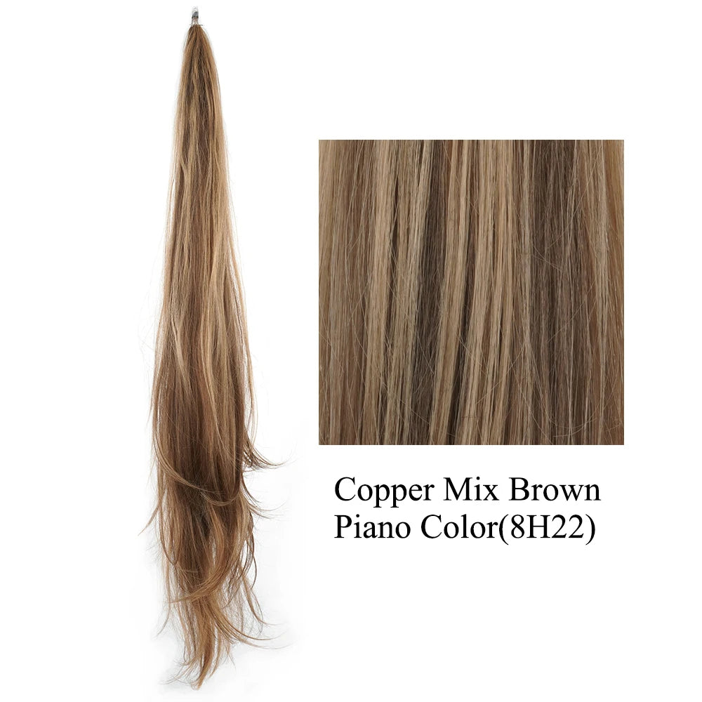 Premium Long Layered Blonde Ponytail Extension 32" Clip-In