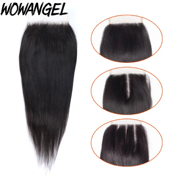 WOW ANGEL HD Lace 5x5 6x6 13x4 13x6 HD Lace Frontal Only Melt Skin Straight Hair Pre Plucked invisible HD Lace Closure Only