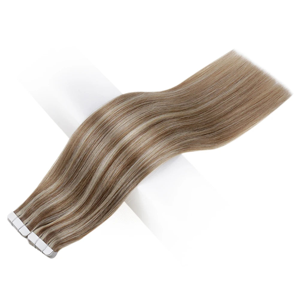 Balayage Tape In Human Hair Extensions – 20Pcs Seamless Remy