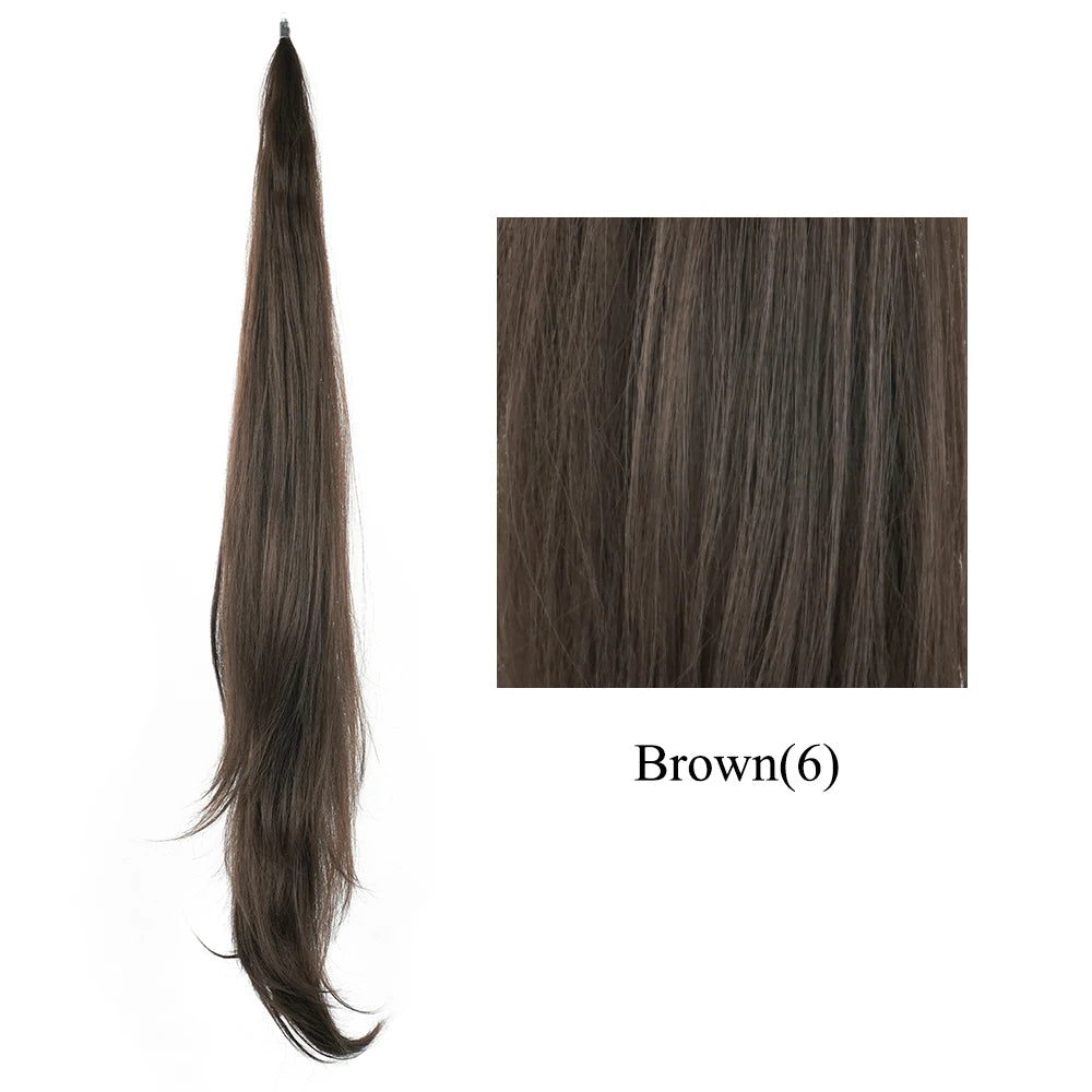 Premium Long Layered Blonde Ponytail Extension 32" Clip-In