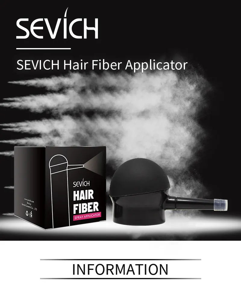Sevich Hair Building Fiber Applicator Spray Instant Salon Hair Treatment Keratin Powders Hair Regrowth Fiber Thickening 10 Color